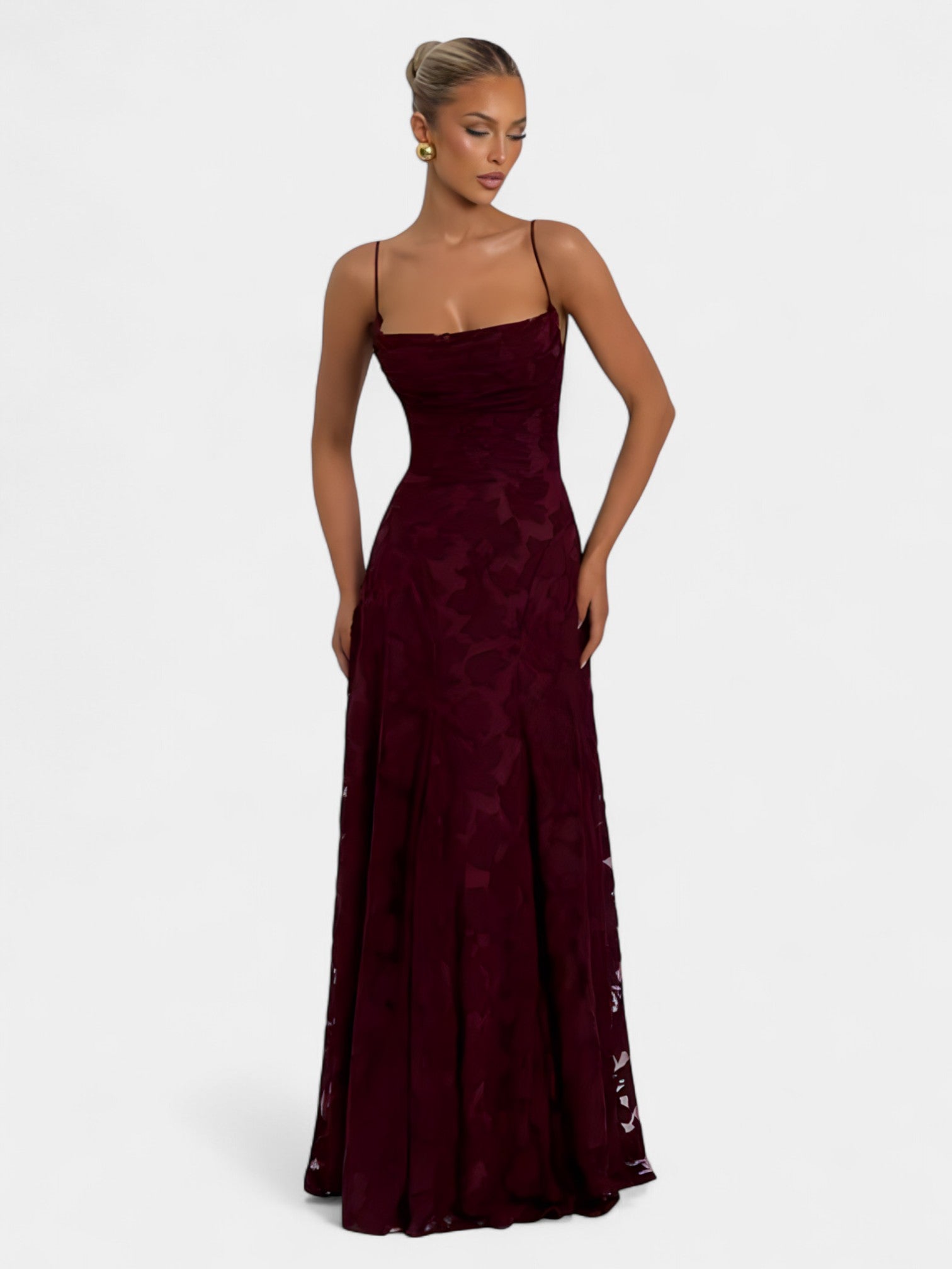 ADALIA MAXI DRESS - CHERRY