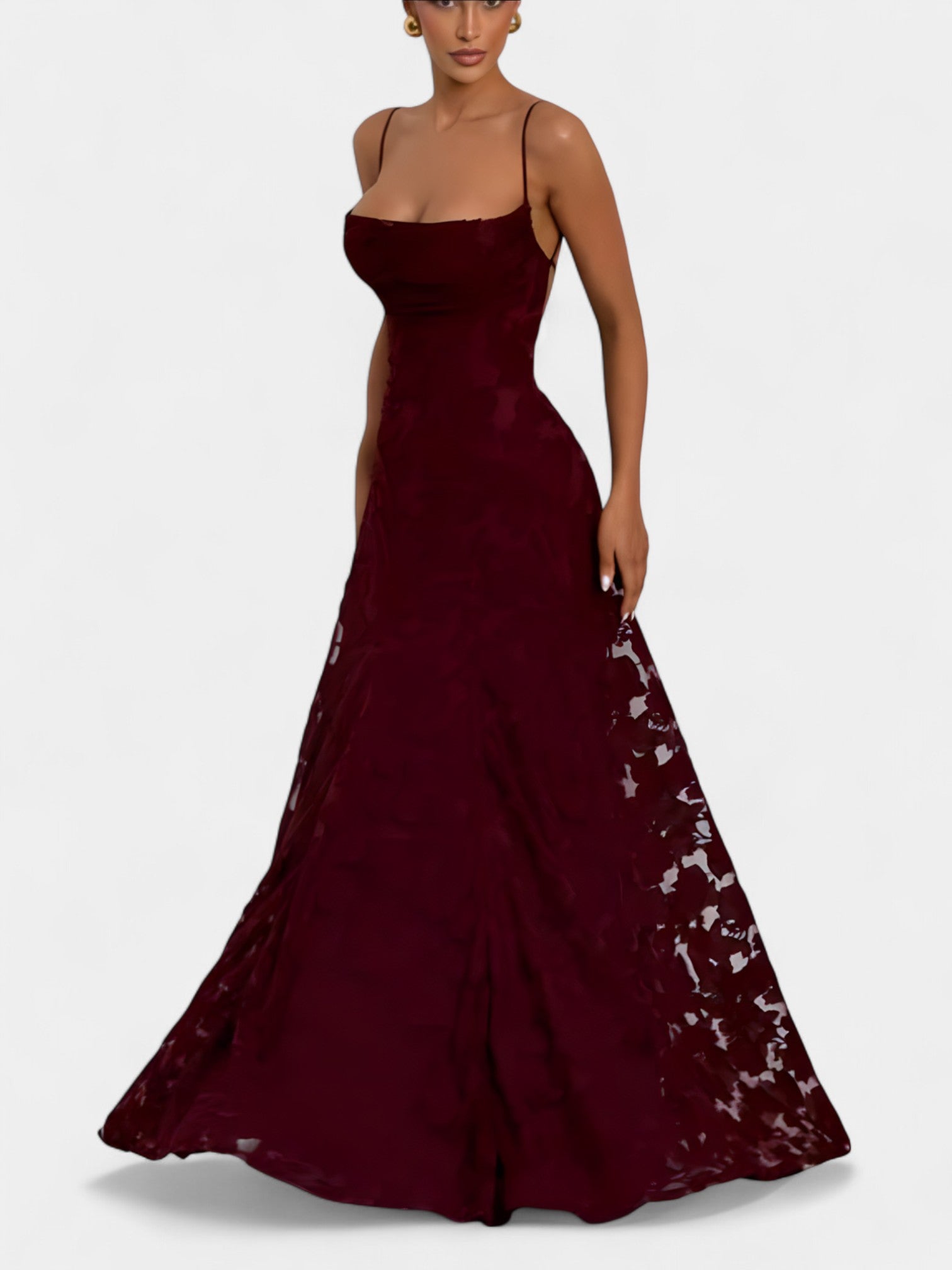 ADALIA MAXI DRESS - CHERRY