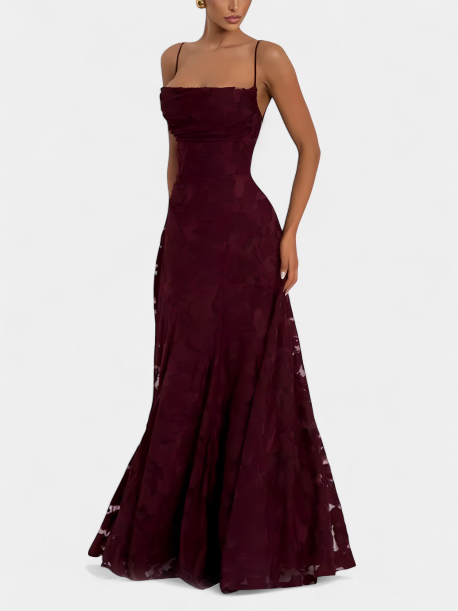 ADALIA MAXI DRESS - CHERRY
