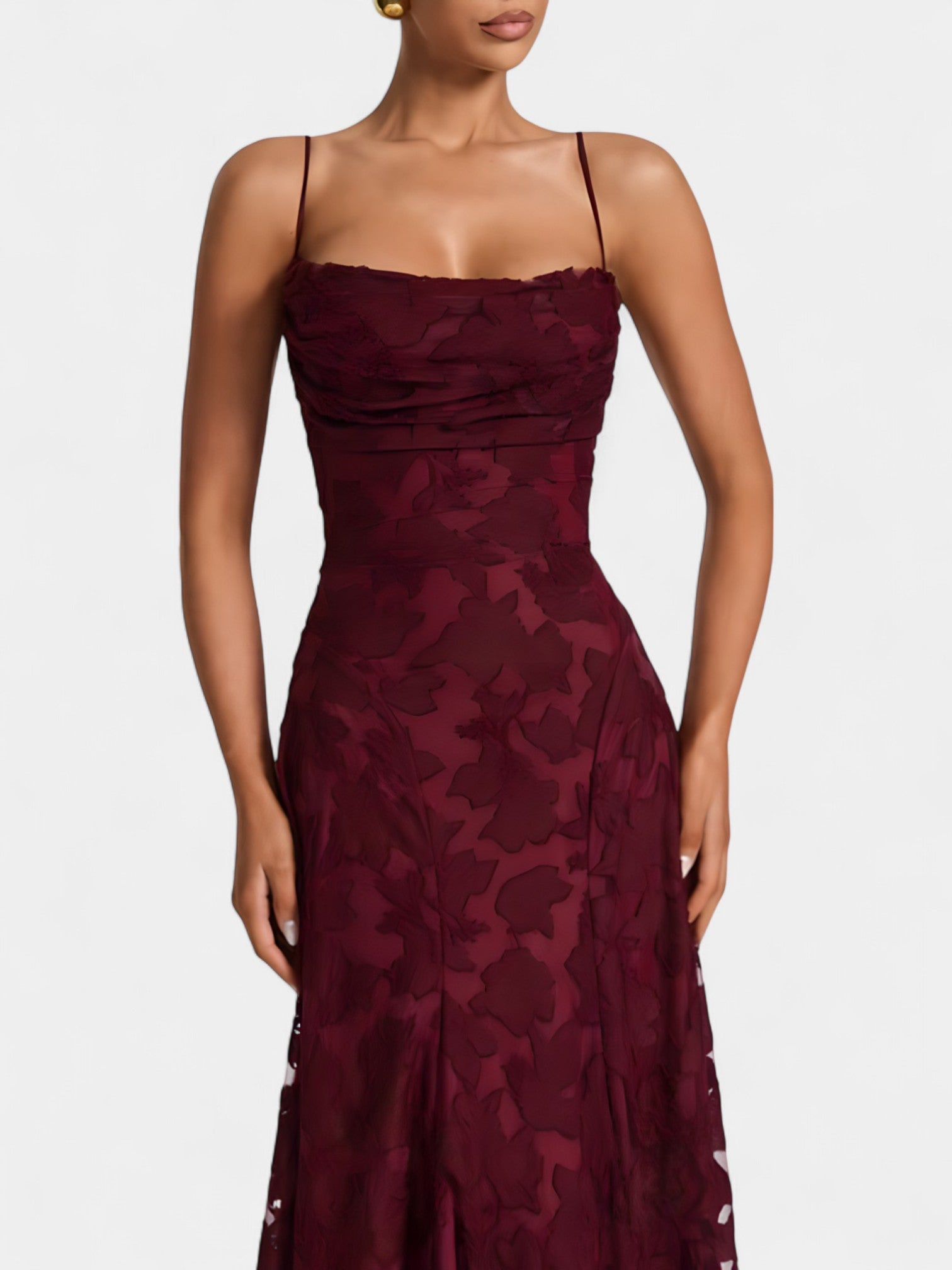 ADALIA MAXI DRESS - CHERRY