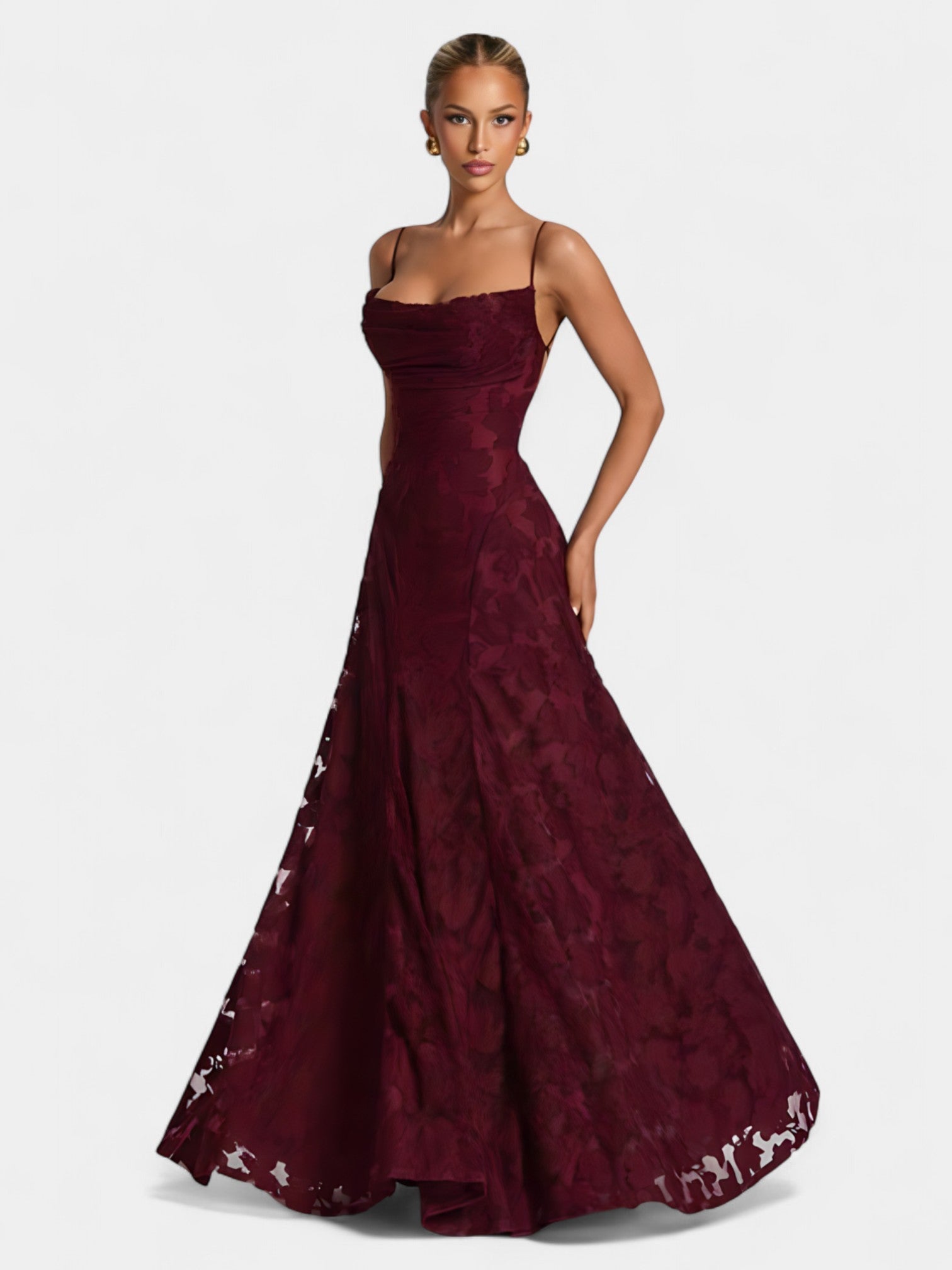 ADALIA MAXI DRESS - CHERRY