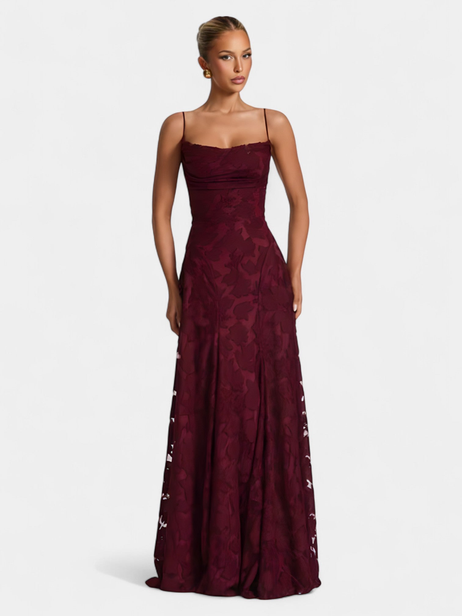 ADALIA MAXI DRESS - CHERRY