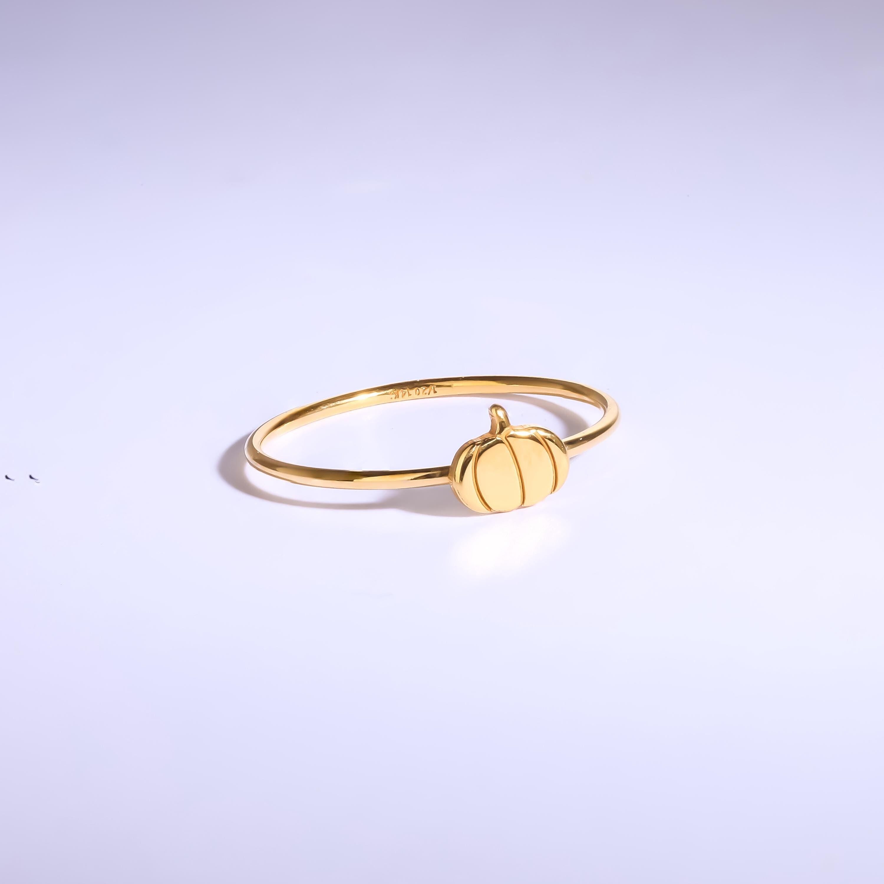 24k Gold Filled Pumpkin Ring Dainty Fall Jewelry