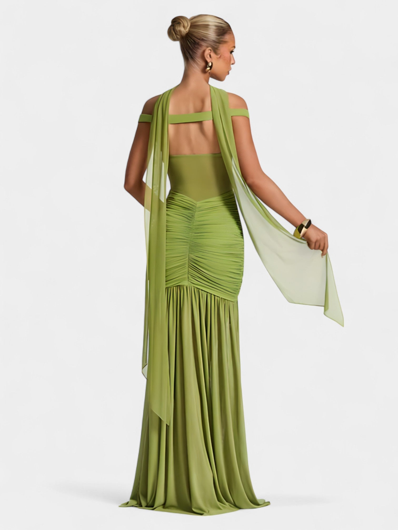 ALESSIA MAXI DRESS - OLIVE