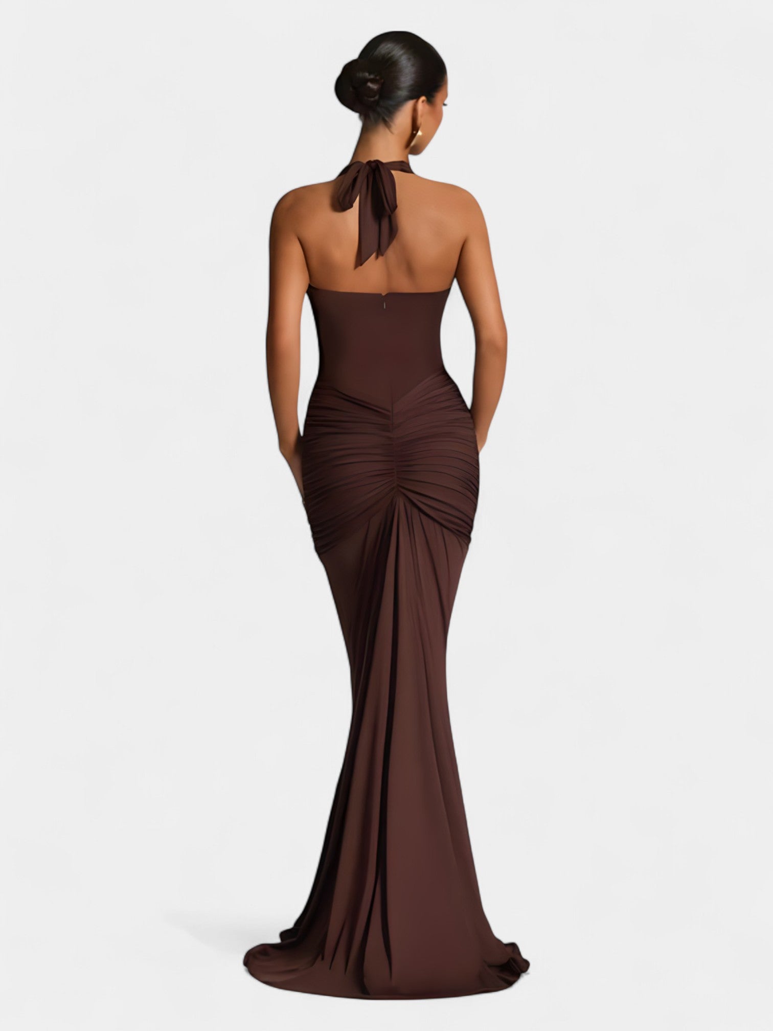 ADELAIDE MAXI DRESS - PLUM BROWN
