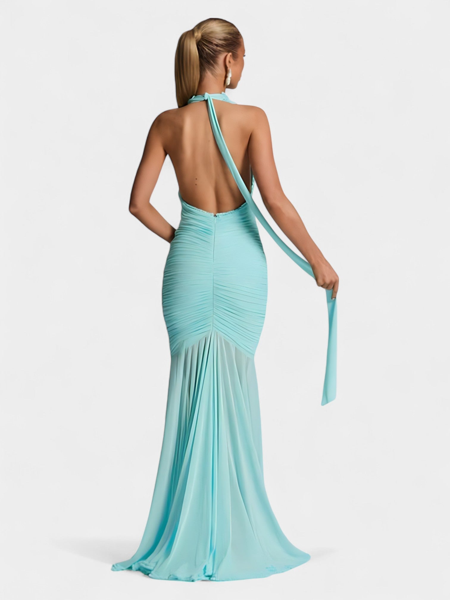 CASSIRA MAXI DRESS - AQUA