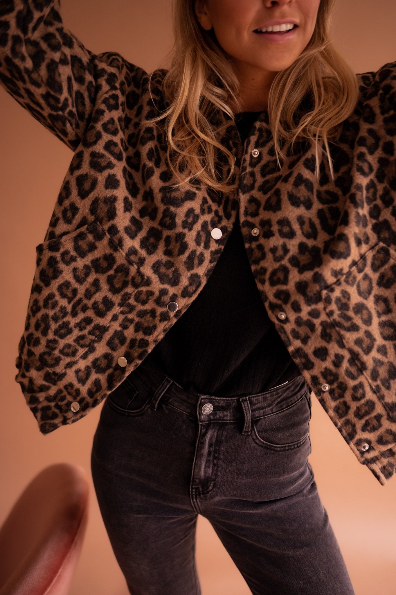 Savannah - Leopard Print Zip-Up Jacket