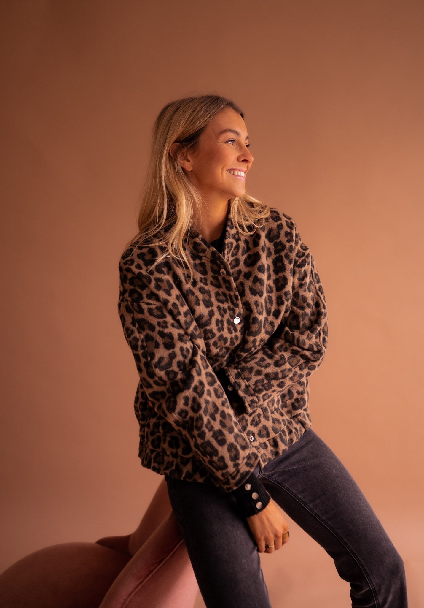 Savannah - Leopard Print Zip-Up Jacket