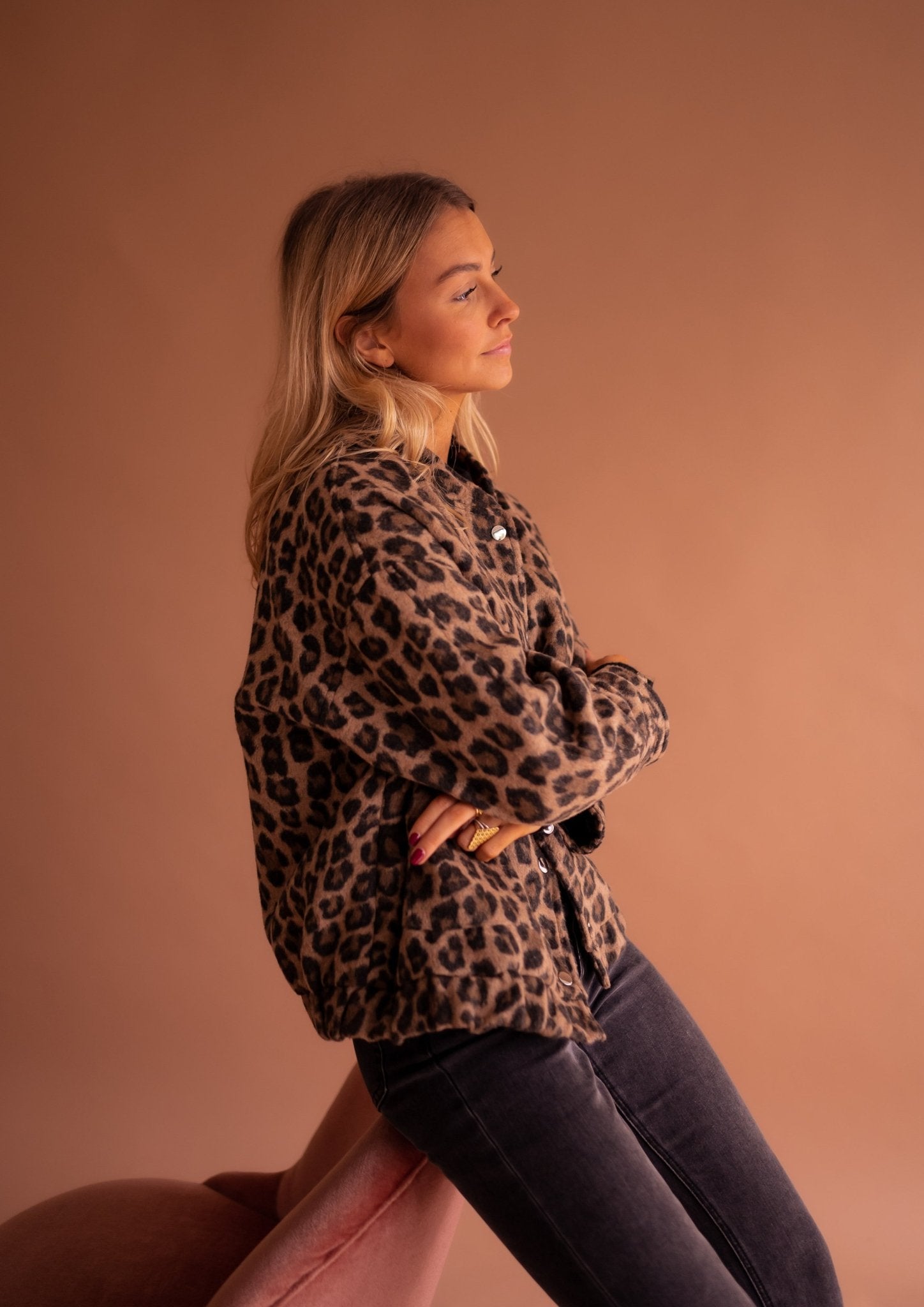 Savannah - Leopard Print Zip-Up Jacket
