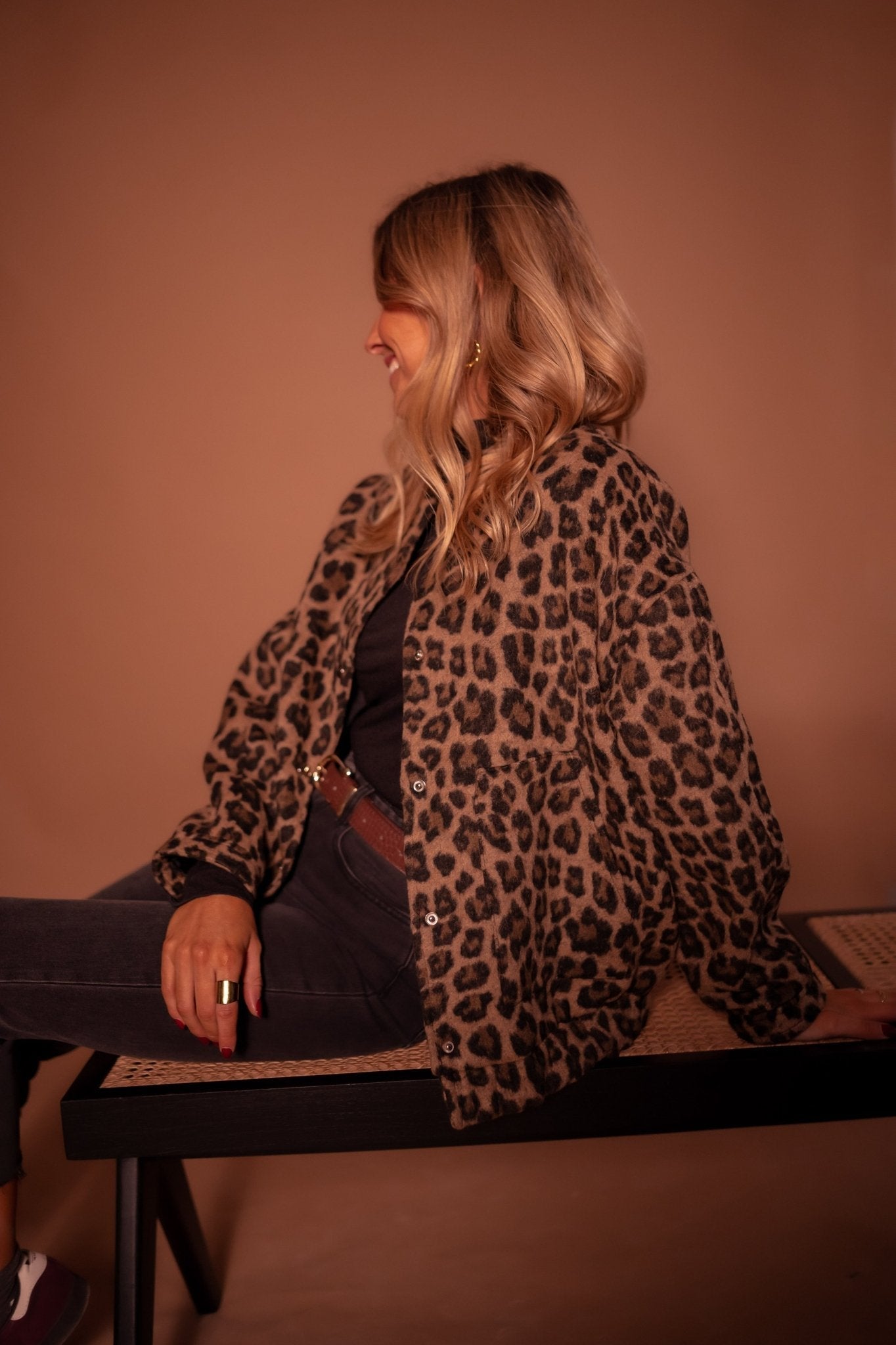 Savannah - Leopard Print Zip-Up Jacket