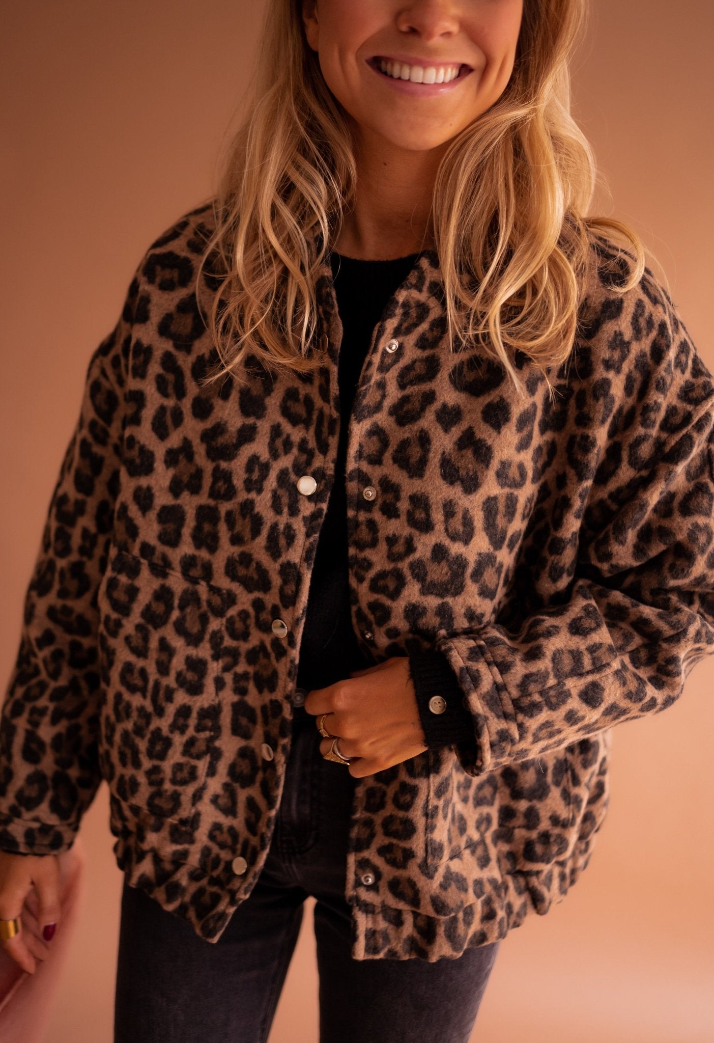 Savannah - Leopard Print Zip-Up Jacket