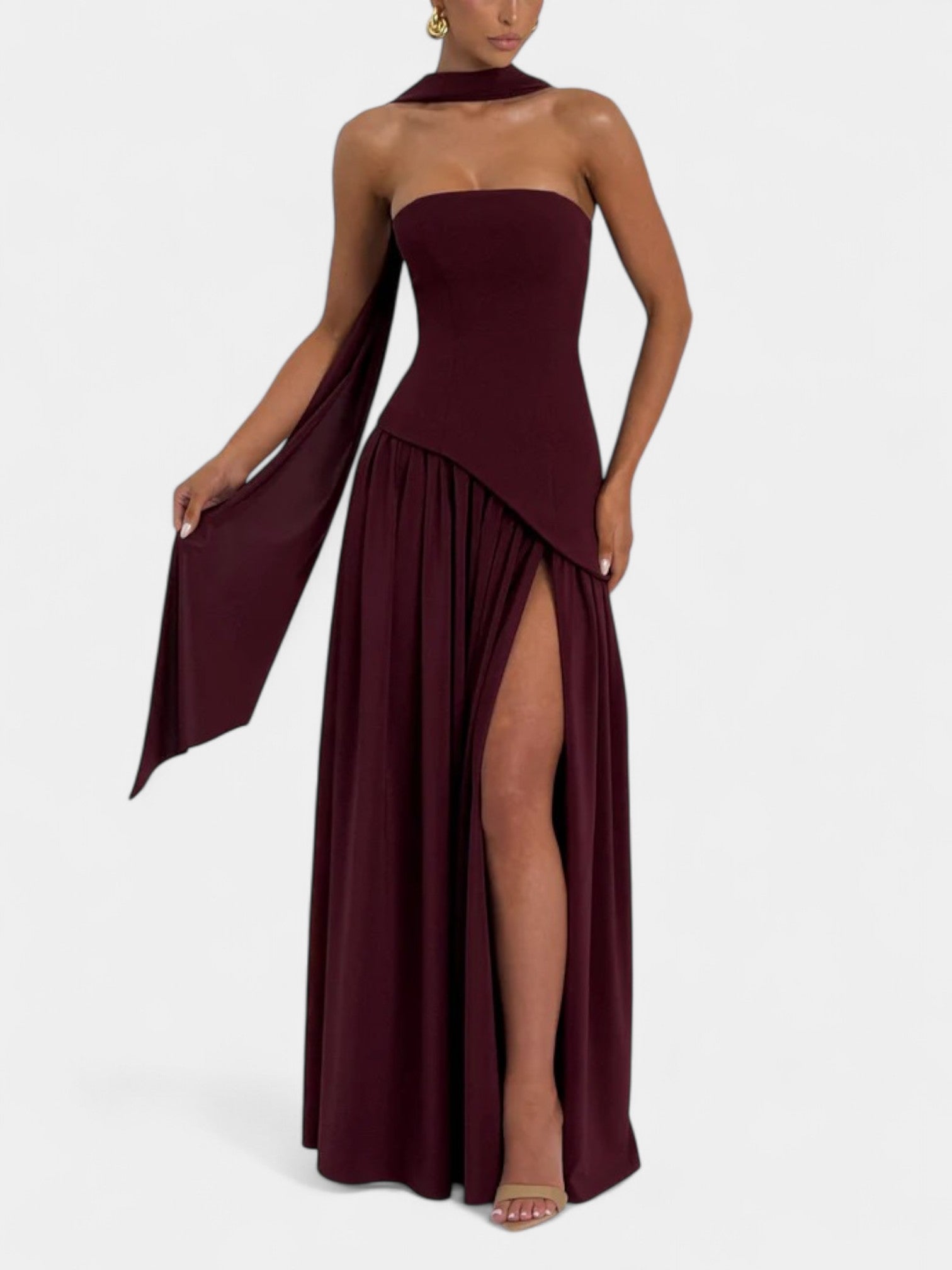 LIBERTY MAXI DRESS - COFFEE