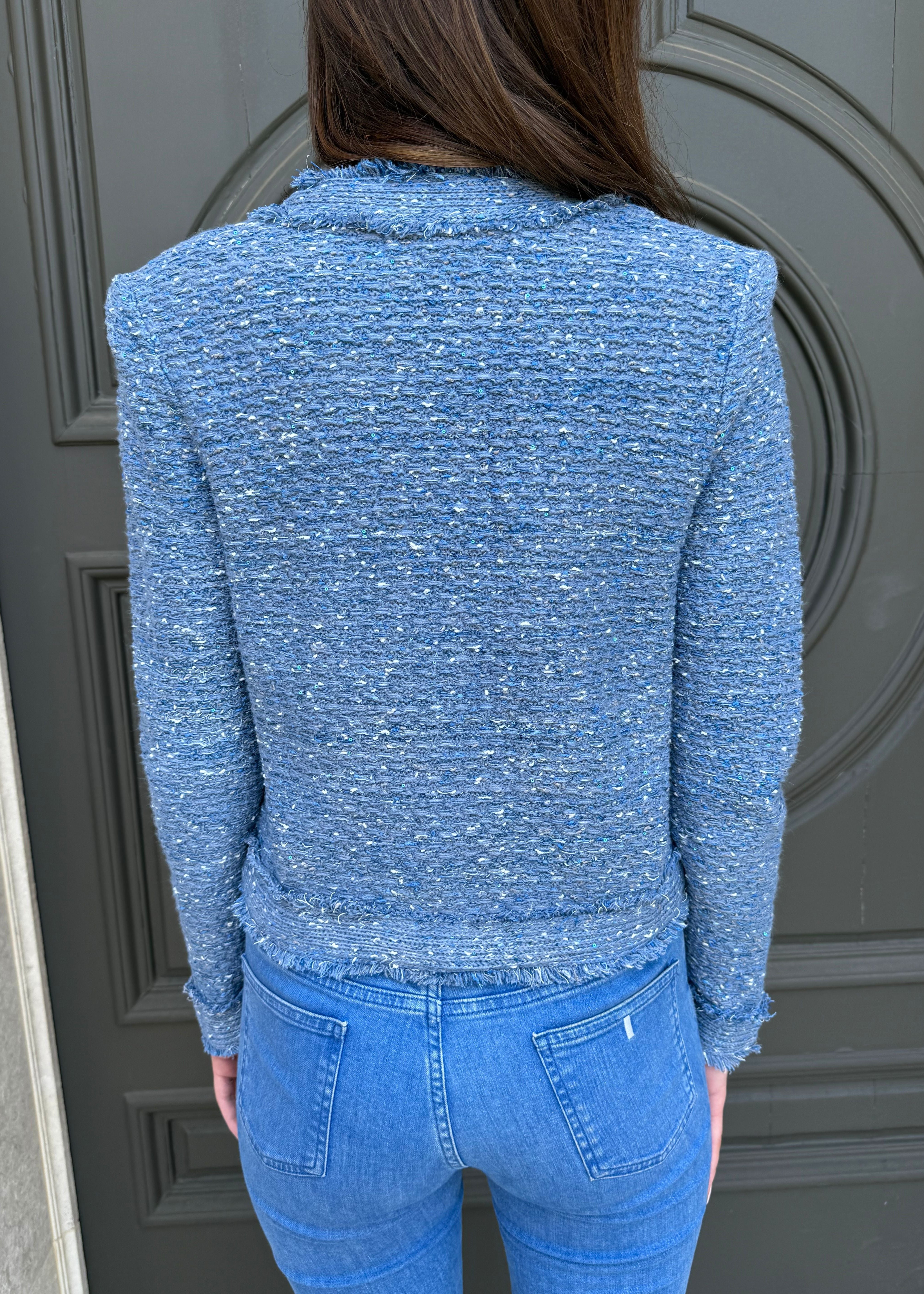 Bethany | Tweed Jacket with Gold Buttons